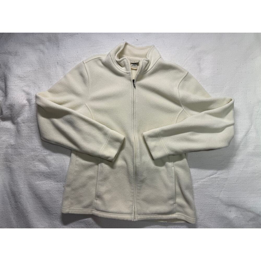 L.L.Bean Y2K Women's Cream Polartec Microfleece Full-Zip Jacket